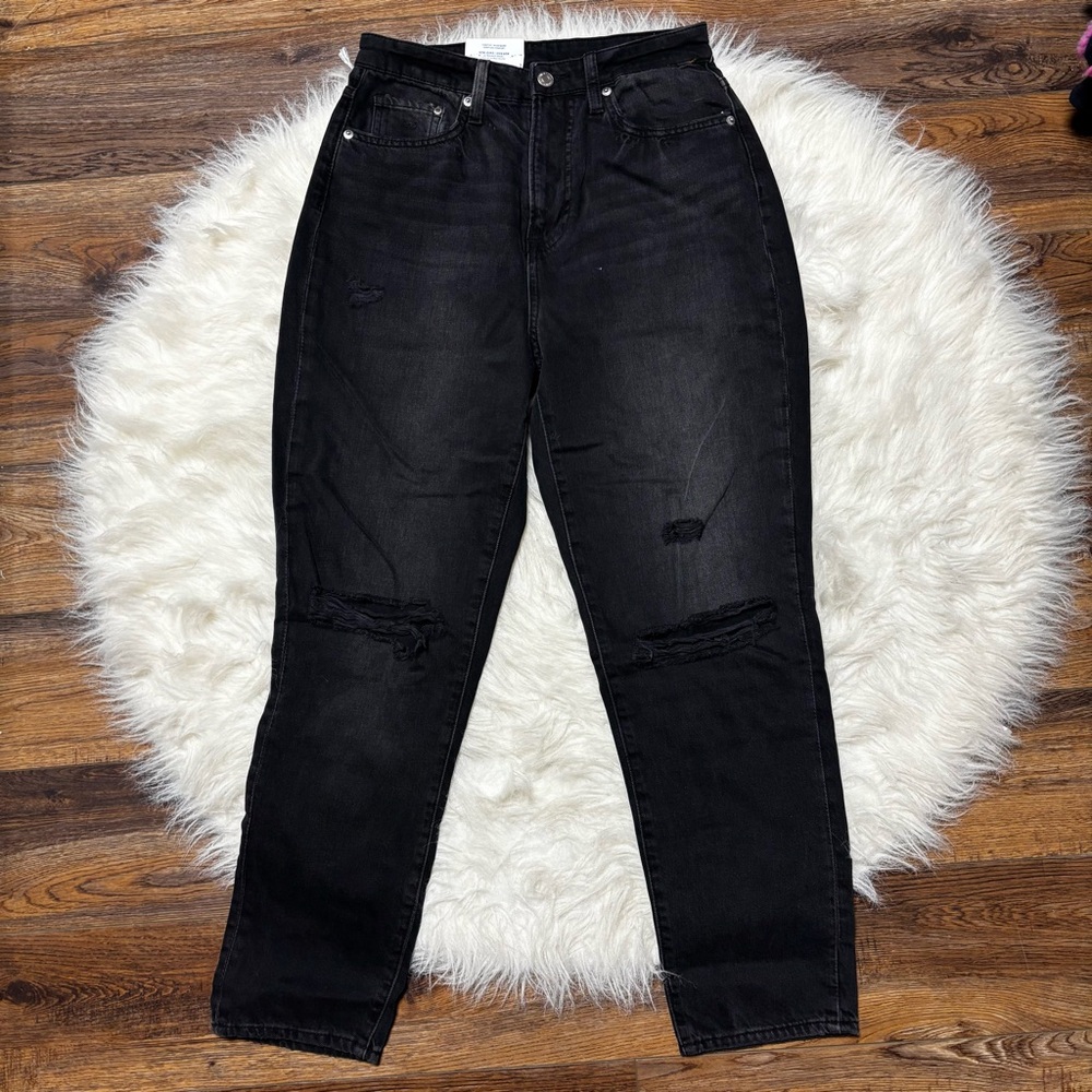 H&M Black High-Waisted Mom Jeans size 6 - NEW WITH TAGS